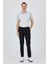 Siyah Armürlü Yan Cep Düz Paça Slim Fit Pamuklu Casual Chino Pantolon 1003250120 2