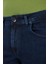 Koyu Lacivert Gabardin 5 Cep Düz Paça Casual Slim Fit Pamuklu Denim Pantolon 1023250151 4