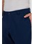Lacivert Gabardin Yan Cep Düz Paça Comfort Fit Pamuklu Casual Chino Pantolon 1003250121 4