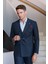 Beyaz Uzun Kol Çizgili Desen Gabardin Sert Yaka Cepsiz Pamuklu Classic Slim Fit Gömlek 1004245207 3