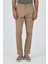 Koyu Vizon Armürlü Yan Cep Düz Paça Slim Fit Pamuklu Casual Chino Pantolon 1003250120 1