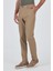 Koyu Vizon Armürlü Yan Cep Düz Paça Slim Fit Pamuklu Casual Chino Pantolon 1003250120 2
