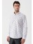 Uzun Kollu Baskılı Bez Ayağı Cepsiz Garnili Klasik Slim Fit Dar Kesim Gömlek 1004230230 3
