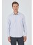 Uzun Kol Desenli Armürlü Sert Yaka Cepsiz Pamuklu Classic Slim Fit Gömlek 1004250184 1