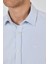 Uzun Kol Desenli Armürlü Sert Yaka Cepsiz Pamuklu Classic Slim Fit Gömlek 1004250184 4