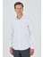 Beyaz Sert Yaka Cepsiz Gabardin Uzun Kol Slim Fit Esnek Gömlek 1004250234 1