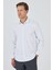 Beyaz Sert Yaka Cepsiz Gabardin Uzun Kol Slim Fit Esnek Gömlek 1004250234 2