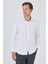 Beyaz Sert Yaka Cepsiz Gabardin Uzun Kol Slim Fit Esnek Gömlek 1004250234 3
