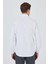 Beyaz Sert Yaka Cepsiz Gabardin Uzun Kol Slim Fit Esnek Gömlek 1004250234 5