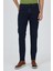 Koyu Lacivert Gabardin 5 Cep Düz Paça Casual Slim Fit Pamuklu Denim Pantolon 1023250151 2