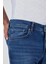 Lacivert Gabardin 5 Cep Düz Paça Casual Slim Fit Pamuklu Denim Pantolon 1023250156 4