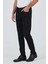 Siyah Gabardin 5 Cep Düz Paça Casual Slim Fit Pamuklu Denim Pantolon 2