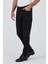 Siyah Gabardin 5 Cep Düz Paça Casual Slim Fit Pamuklu Denim Pantolon 3