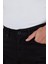 Siyah Gabardin 5 Cep Düz Paça Casual Slim Fit Pamuklu Denim Pantolon 4