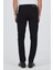 Siyah Gabardin 5 Cep Düz Paça Casual Slim Fit Pamuklu Denim Pantolon 5