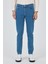 Koyu Mavi Gabardin 5 Cep Düz Paça Casual Slim Fit Pamuklu Denim Pantolon 1023250155 1