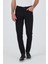 Siyah Gabardin 5 Cep Düz Paça Casual Slim Fit Pamuklu Denim Pantolon 1023250158 1