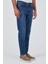 Lacivert Gabardin 5 Cep Düz Paça Casual Slim Fit Pamuklu Denim Pantolon 1023250156 3