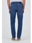 Lacivert Gabardin 5 Cep Düz Paça Casual Slim Fit Pamuklu Denim Pantolon 1023250156 5