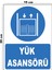 Metal Yük Asansörü 15CM x 20CM Uyarı Levhası Yönlendirme Tabelası 1