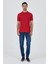 Açık Kırmızı Polo Yaka Kısa Kol Cepsiz Slim Fit Classic Pamuklu Tişört 1011250177 2