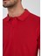 Açık Kırmızı Polo Yaka Kısa Kol Cepsiz Slim Fit Classic Pamuklu Tişört 1011250177 4