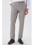 Koyu Bej Çizgili Armürlü % 100 Pamuk Yan Cepli Comfort Fit Rahat Kesim Casual Pantolon 1003230160 1