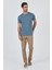 Mavi Kısa Kol Bisiklet Yaka Cepsiz Pamuk Casual Slim Fit Tişört 1011250158 2