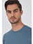 Mavi Kısa Kol Bisiklet Yaka Cepsiz Pamuk Casual Slim Fit Tişört 1011250158 4