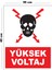 Metal Yüksek Voltaj 30CM x 40CM A3 Büyüklüğünde Uyarı Levhası Yönlendirme Tabelası 1