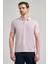 Açık Bej Kısa Kol Baskılı Pike Polo Yaka Cepsiz Esnek Casual Slim Fit Tişört 1011250151 1