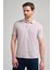 Açık Bej Kısa Kol Baskılı Pike Polo Yaka Cepsiz Esnek Casual Slim Fit Tişört 1011250151 3