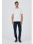 Beyaz Kısa Kol Bisiklet Yaka Cepsiz Pamuklu Casual Slim Fit Tişört 1011250165 2