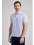 Koyu Mavi Kısa Kol Baskılı Pike Polo Yaka Cepsiz Esnek Casual Slim Fit Tişört 1011250151 1