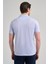 Koyu Mavi Kısa Kol Baskılı Pike Polo Yaka Cepsiz Esnek Casual Slim Fit Tişört 1011250151 5