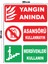 Metal Yangın Anında Asansörü Kullanmayın Merdivenleri 20CM x 30CM A4 Büyüklüğünde Uyarı Levhası Yön 1