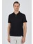 Siyah Kısa Kol Düz Suprem Polo Yaka Cepsiz Pamuklu Casual Slim Fit Tişört 1011250164_001 1