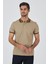 Bej Kısa Kol Düz Pike Polo Yaka Cepsiz Pamuk Casual Slim Fit Tişört 1011250103_591 1