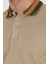 Bej Kısa Kol Düz Pike Polo Yaka Cepsiz Pamuk Casual Slim Fit Tişört 1011250103_591 4