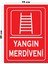 Metal Yangın Merdiveni 15CM x 20CM Uyarı Levhası Yönlendirme Tabelası 1
