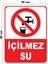 Metal Içilmez Su 30CM x 40CM A3 Büyüklüğünde Uyarı Levhası Yönlendirme Tabelası 1