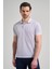 Gri Kısa Kol Baskılı Pike Polo Yaka Cepsiz Esnek Casual Slim Fit Tişört 1011250151 1