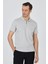 Gri Kısa Kol Düz Suprem Polo Yaka Cepsiz Pamuklu Casual Slim Fit Tişört 1011250164_100 3