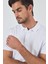 Beyaz Polo Yaka Kısa Kol Cepsiz Slim Fit Classic Pamuklu Tişört 1011250177 4