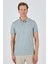 Buz Mavi Kısa Kol Düz Pike Polo Yaka Cepsiz Pamuk Casual Slim Fit Tişört 1011250157_350 1