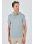 Buz Mavi Kısa Kol Düz Pike Polo Yaka Cepsiz Pamuk Casual Slim Fit Tişört 1011250157_350 2