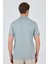 Buz Mavi Kısa Kol Düz Pike Polo Yaka Cepsiz Pamuk Casual Slim Fit Tişört 1011250157_350 5