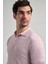 Pembe Kısa Kol Baskılı Pike Polo Yaka Cepsiz Esnek Casual Slim Fit Tişört 1011250150 4
