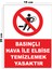 Metal Basınçlı Hava Ile Elbise Temizlemek Yasaktır 15CM x 20CM Uyarı Levhası Yönlendirme Tabelası 1