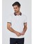 Beyaz Kısa Kol Düz Pike Polo Yaka Cepsiz Pamuk Casual Slim Fit Tişört 1011250103_600 3